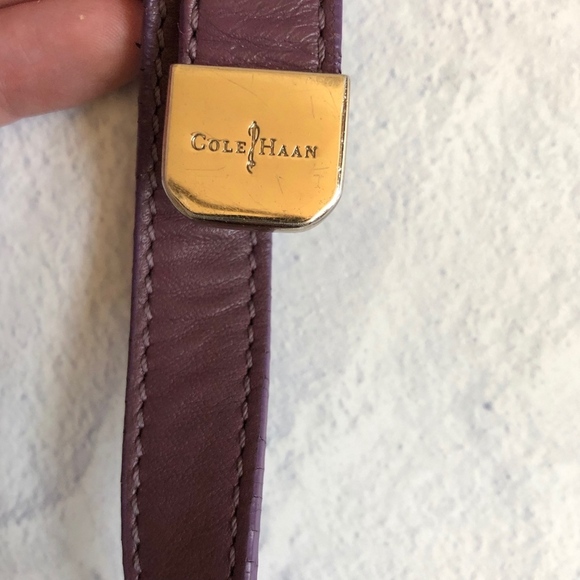Cole Haan Purple Leather Snakeskin Crossbody Bag - Picture 5 of 8
